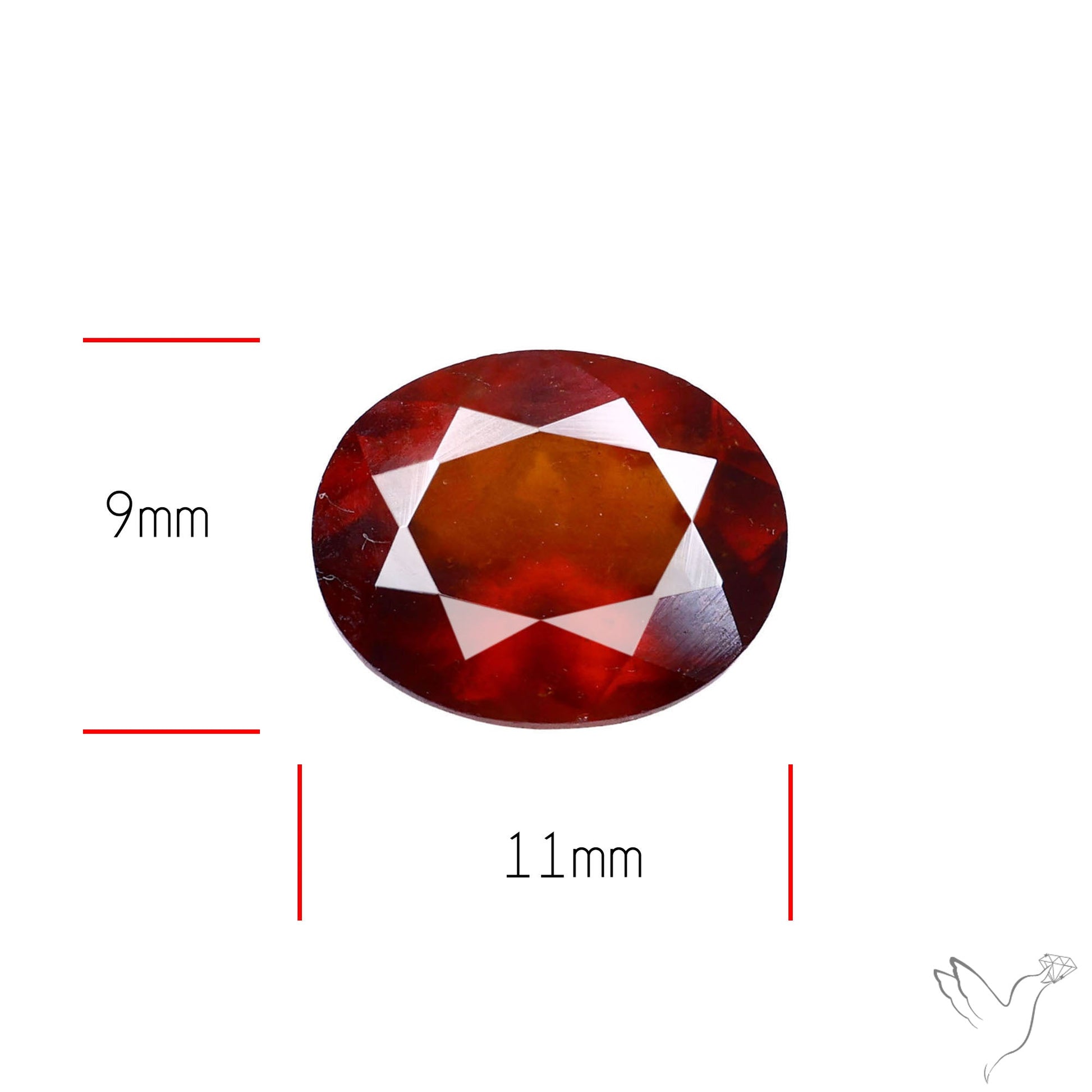 Ceylon Hessonite Garnet Faceted