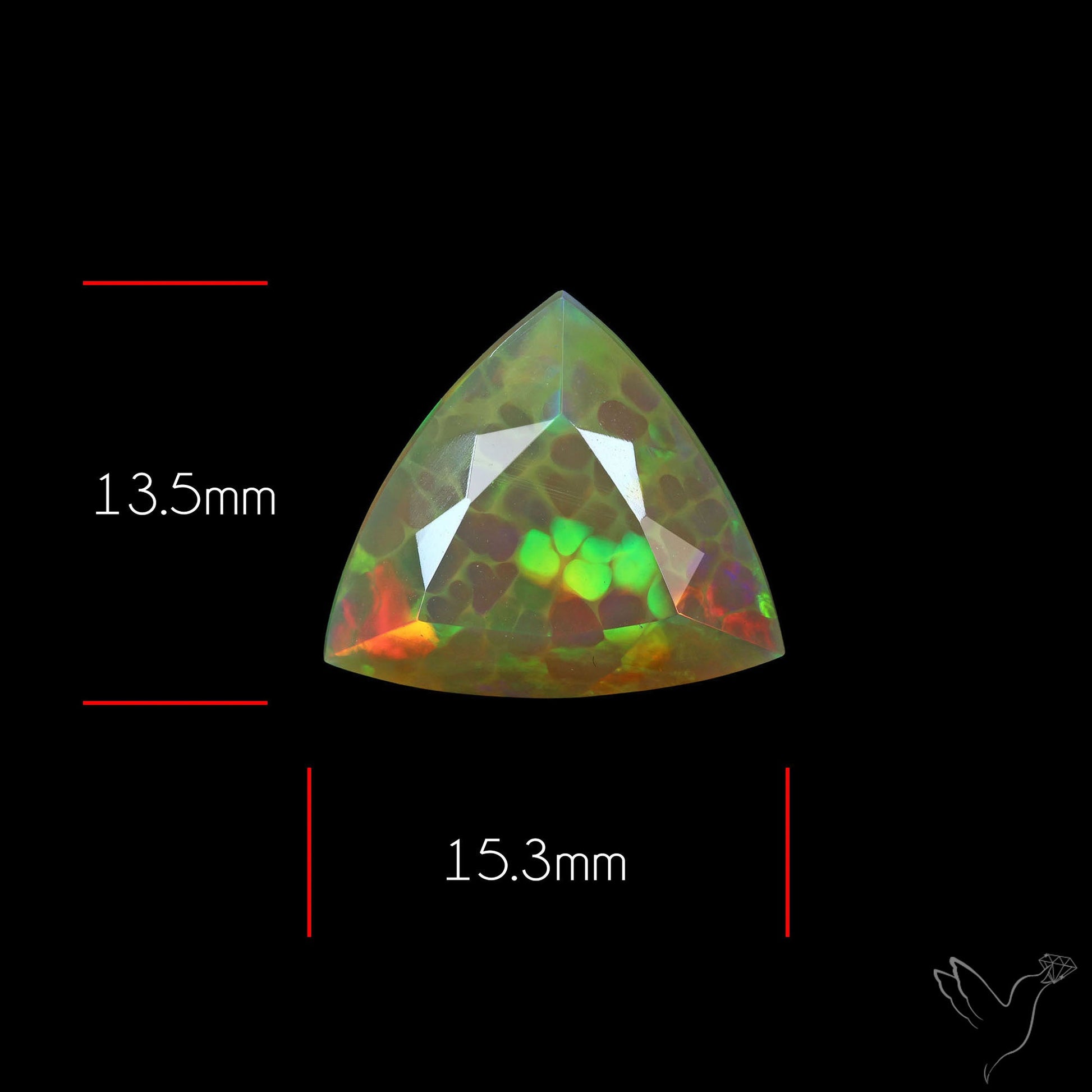 Ethiopian Welo Opal AAA Natural Faceted Rare Honeycomb Pattern