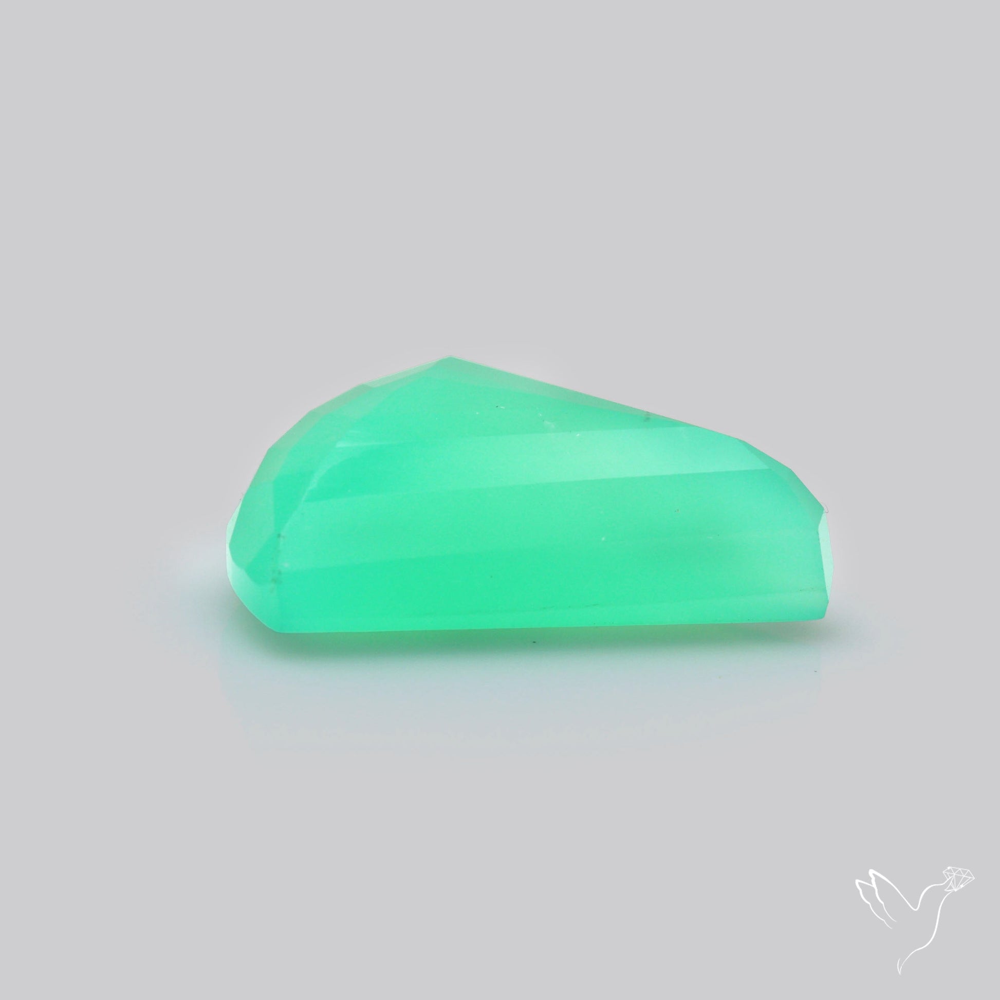 Gem Chrysoprase from Australia Faceted