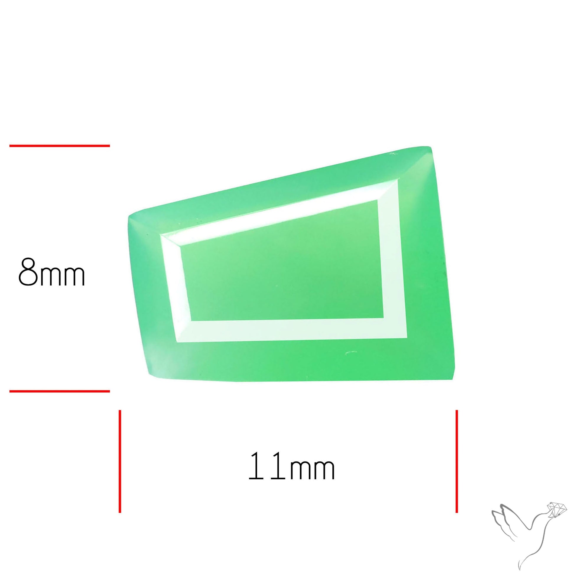Gem Chrysoprase from Australia Faceted