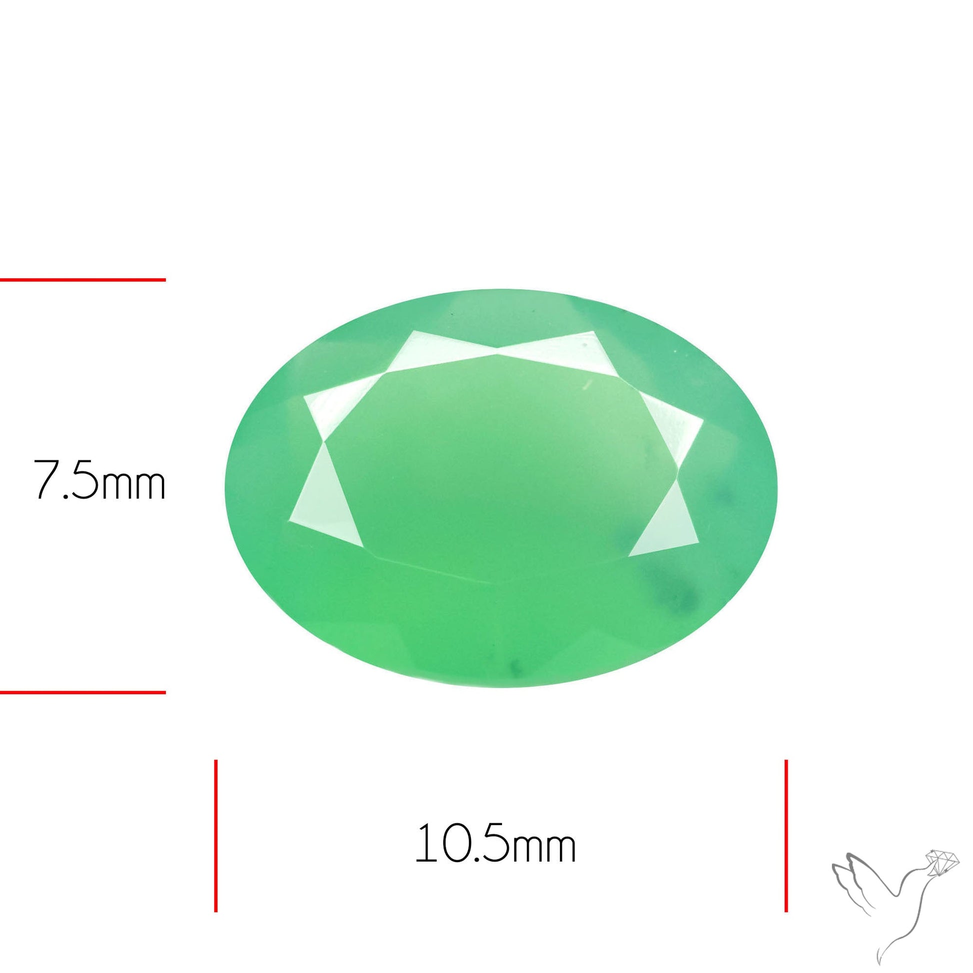 Gem Chrysoprase from Australia Faceted