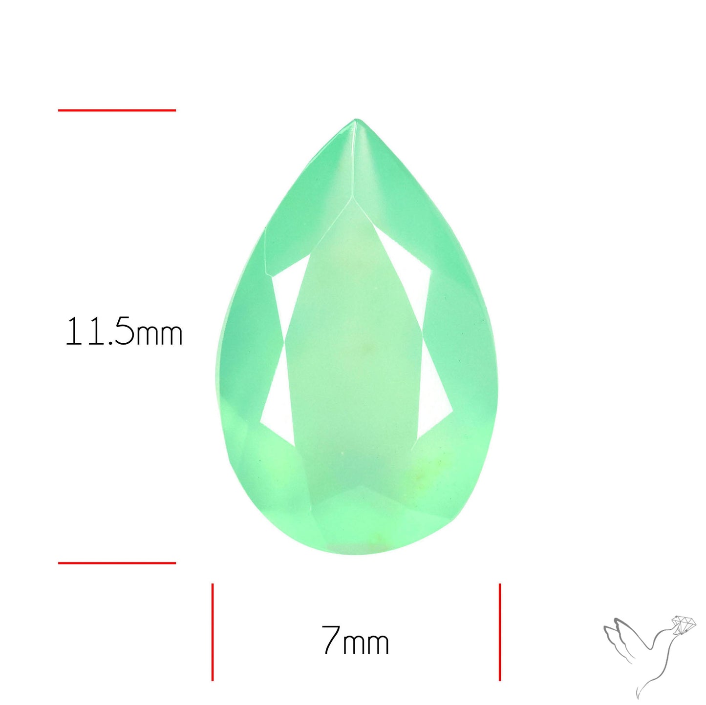 Gem Chrysoprase from Australia Faceted