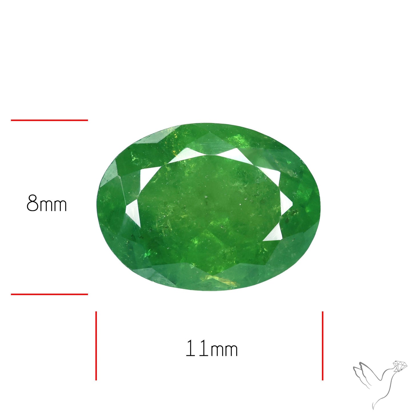 Rare Demantoid Garnet Vivid Green from Russia Unheated