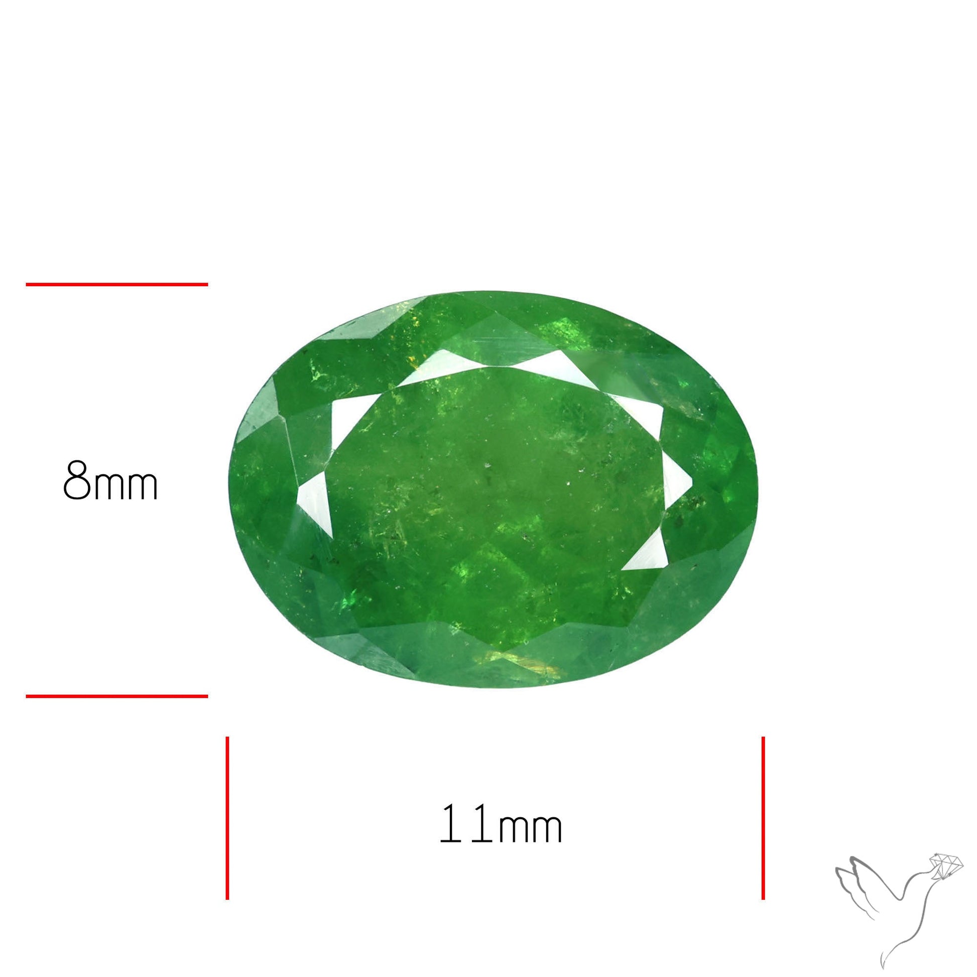 Rare Demantoid Garnet Vivid Green from Russia Unheated