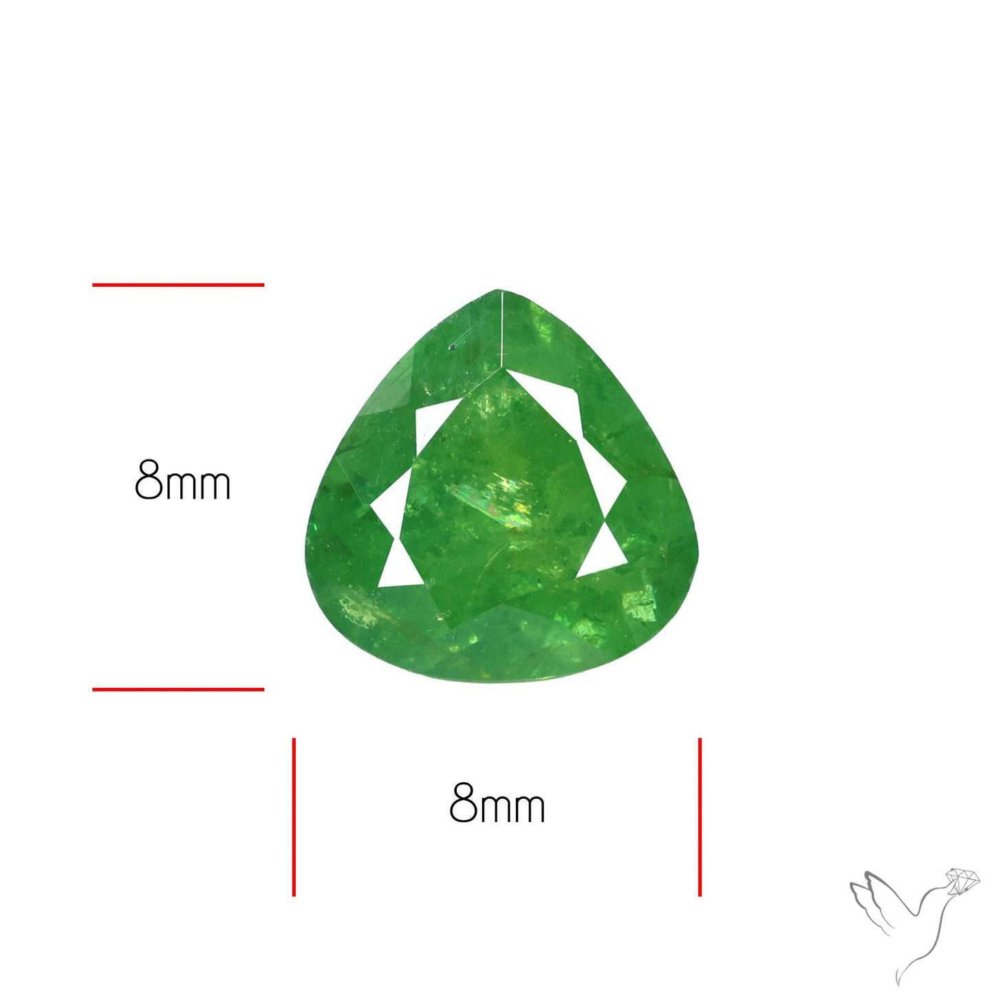 Rare Demantoid Garnet Vivid Green from Russia Unheated