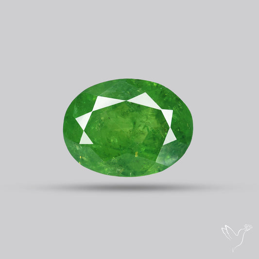 Rare Demantoid Garnet Vivid Green from Russia Unheated