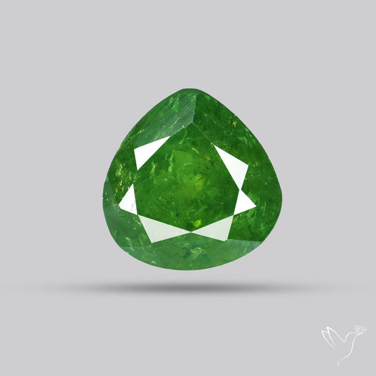 Rare Demantoid Garnet Vivid Green from Russia Unheated
