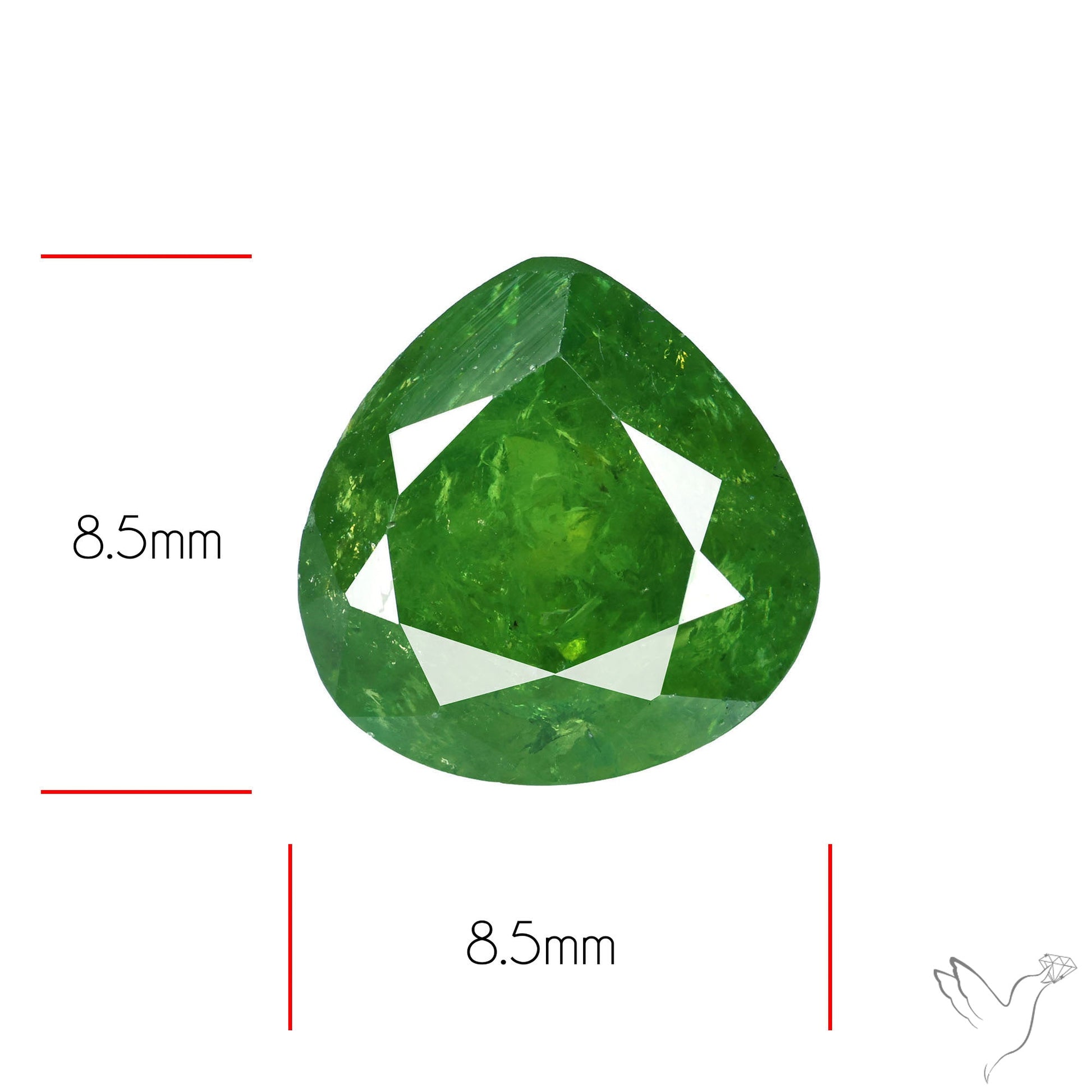 Rare Demantoid Garnet Vivid Green from Russia Unheated