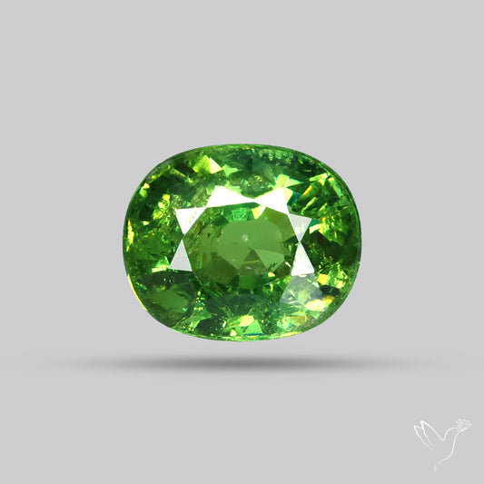 Rare Demantoid Garnet Vivid Green from Russia Unheated