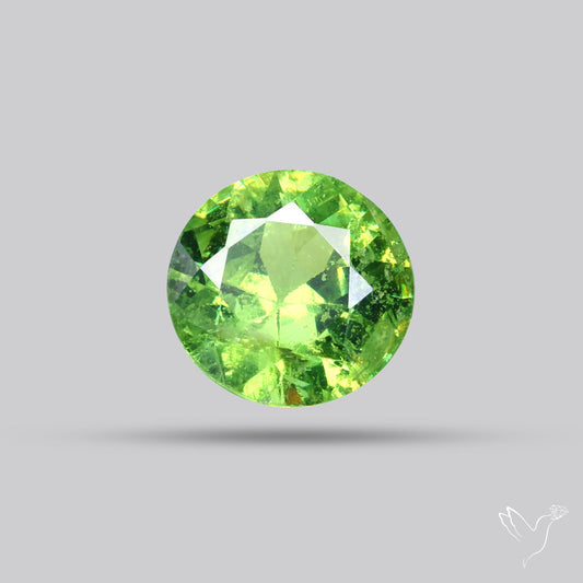 Rare Demantoid Garnet Vivid Green from Russia Unheated