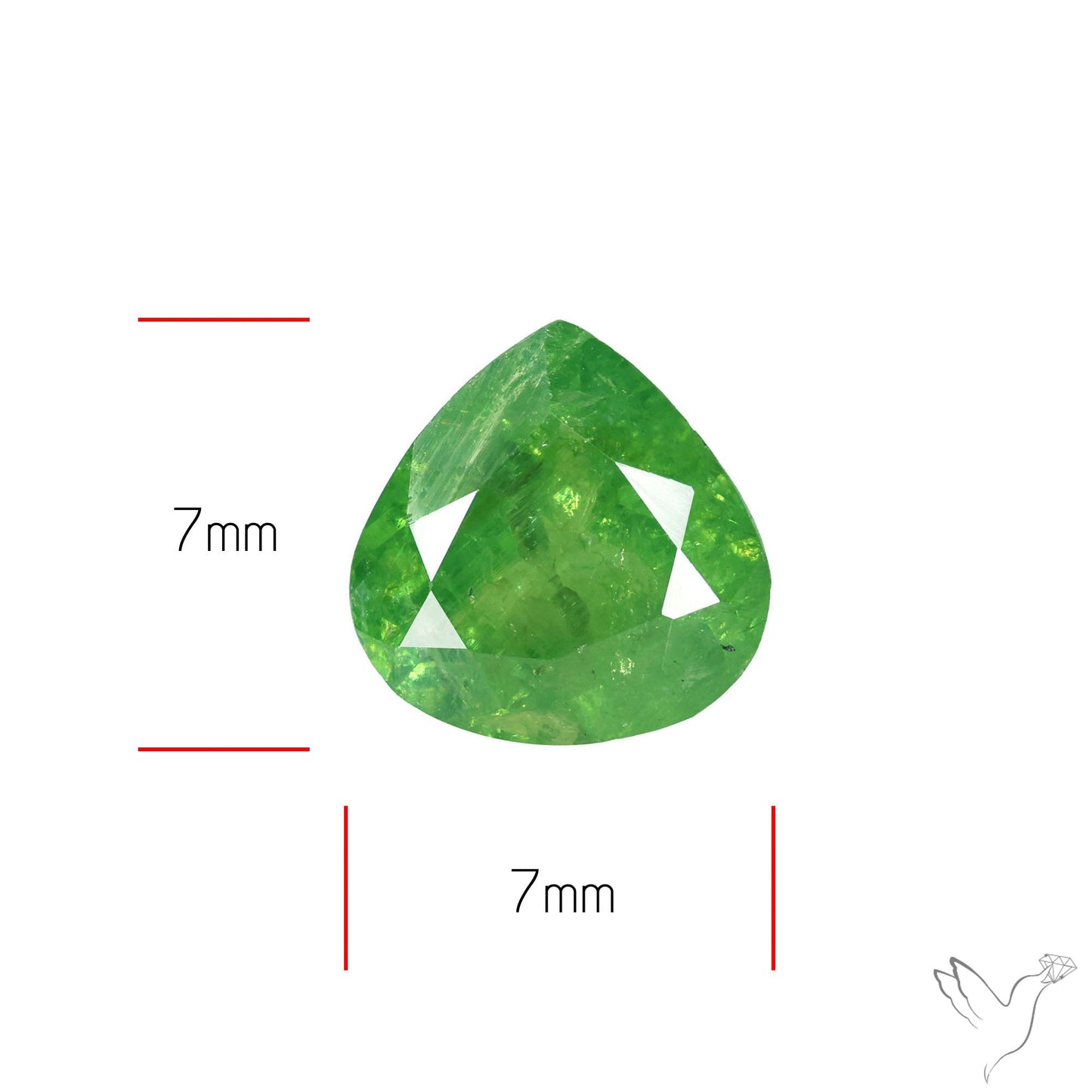 Rare Demantoid Garnet Vivid Green from Russia Unheated