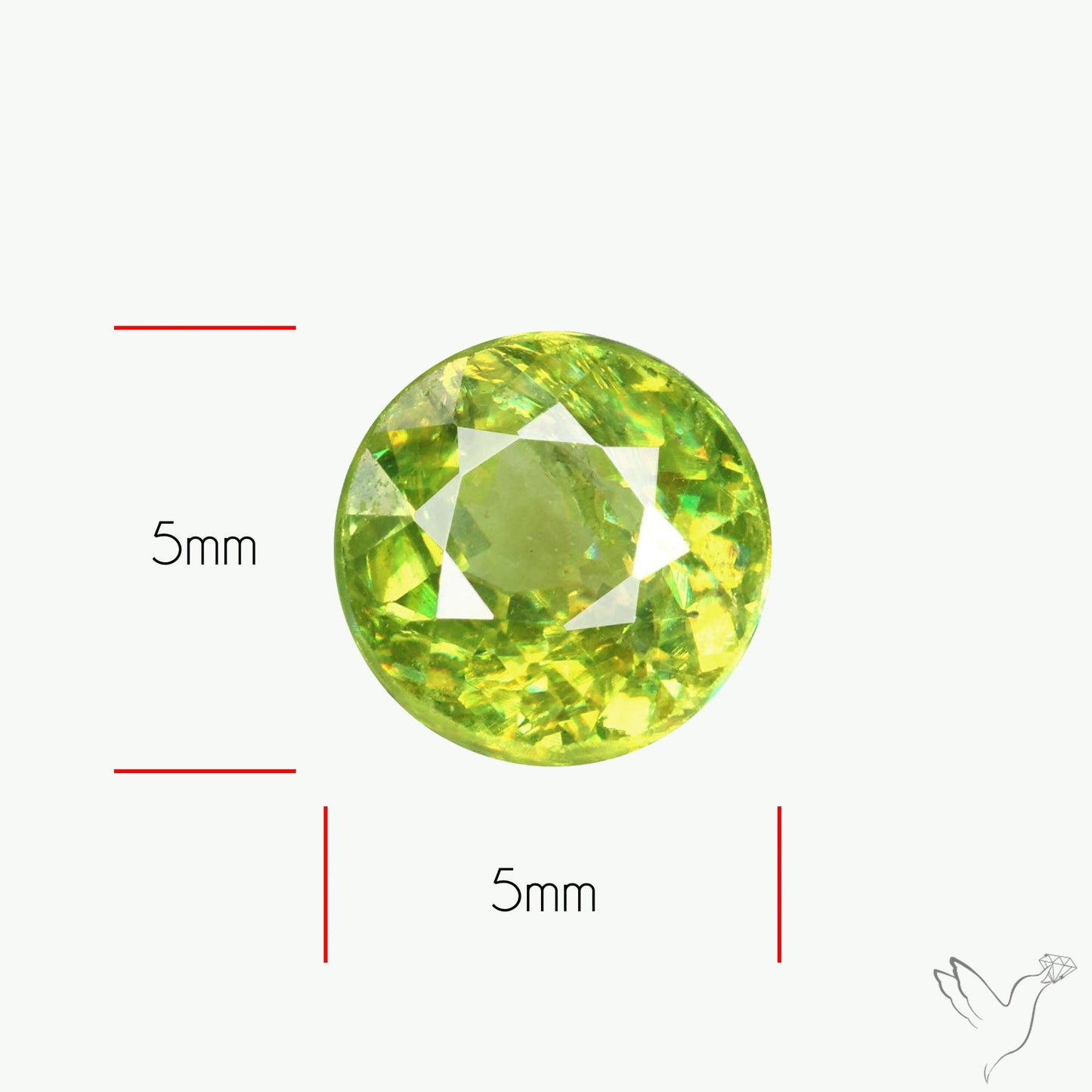 Rare Demantoid Garnet Vivid Green from Russia Unheated