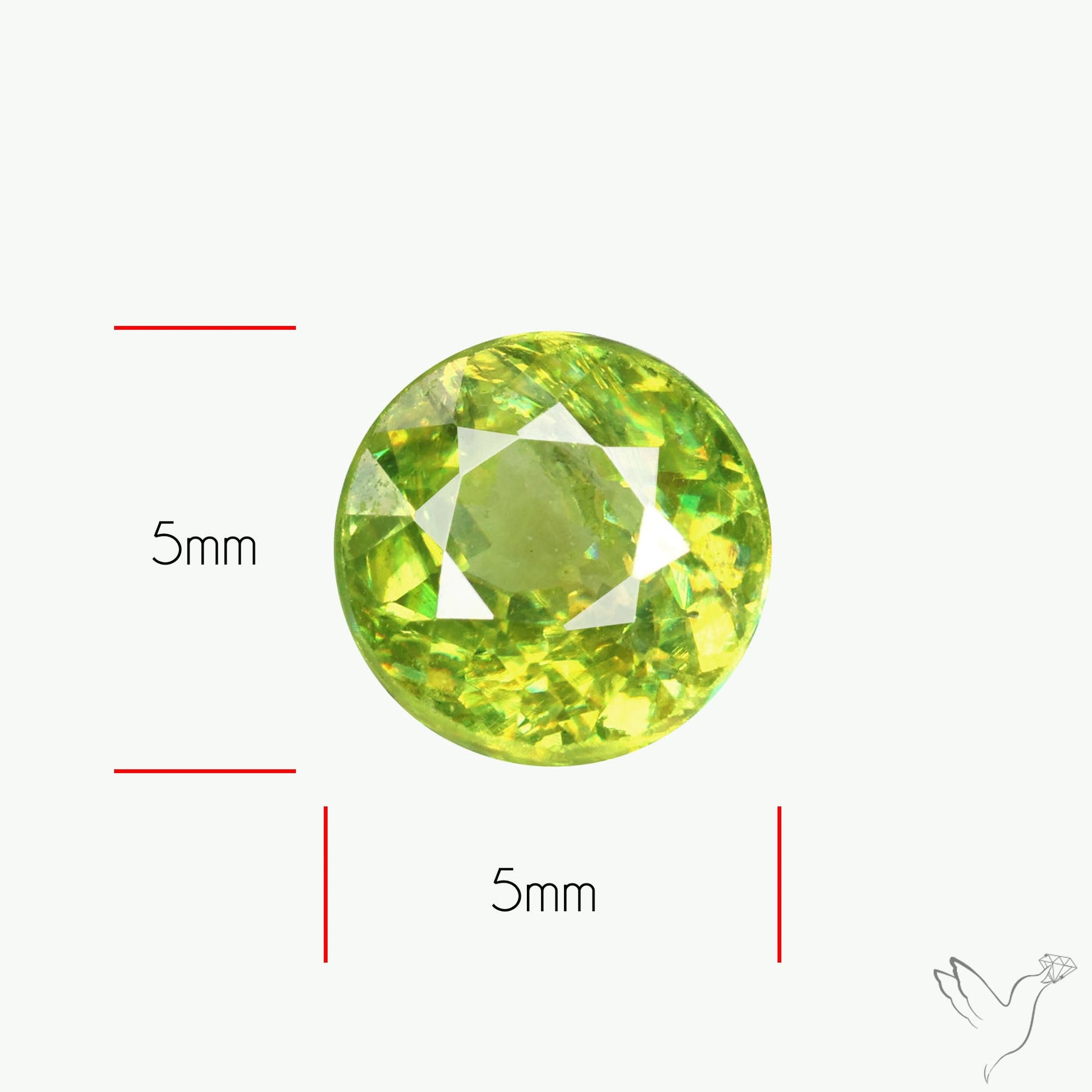 Rare Demantoid Garnet Vivid Green from Russia Unheated