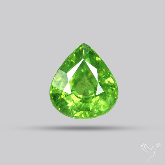 Rare Demantoid Garnet Vivid Green from Russia Unheated