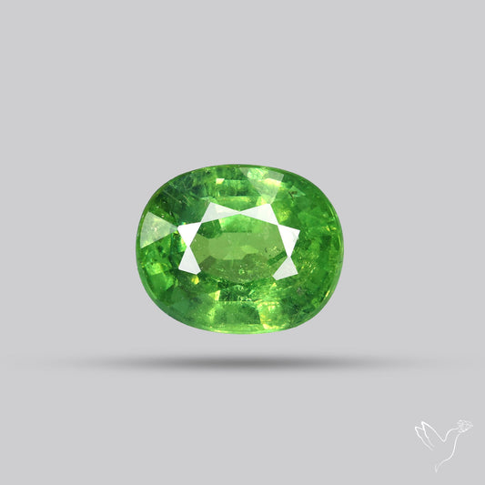 Rare Demantoid Garnet Vivid Green from Russia Unheated