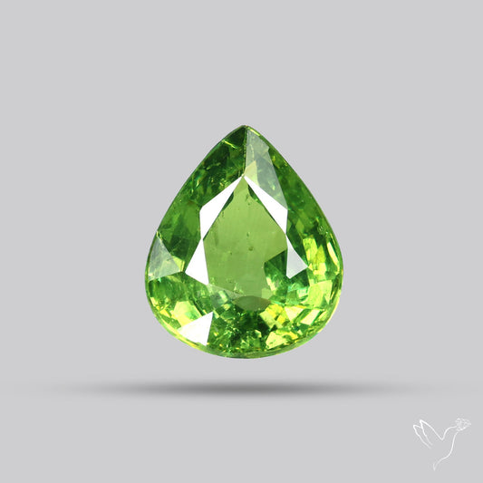 Rare Demantoid Garnet Vivid Green from Russia Unheated