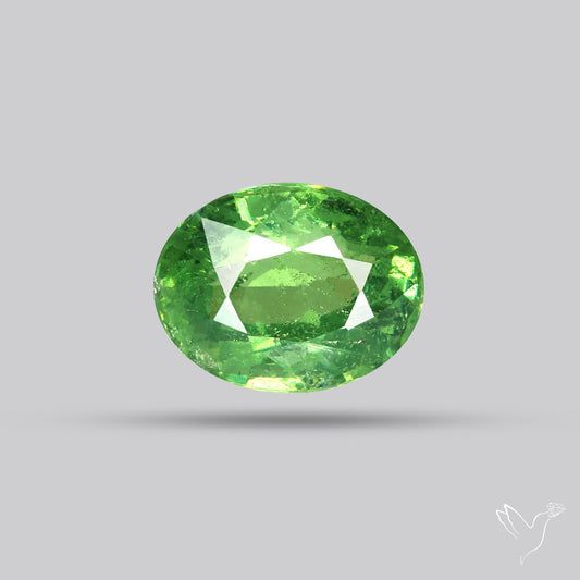 Rare Demantoid Garnet Vivid Green from Russia Unheated