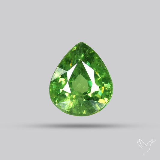 Rare Demantoid Garnet Vivid Green from Russia Unheated