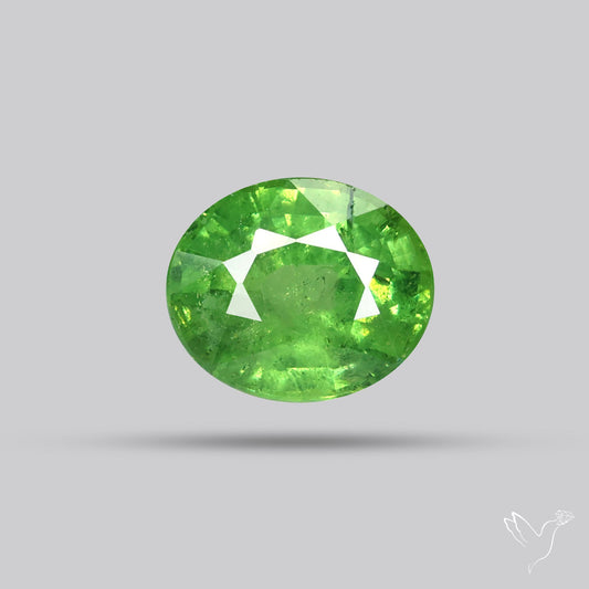 Rare Demantoid Garnet Vivid Green from Russia Unheated