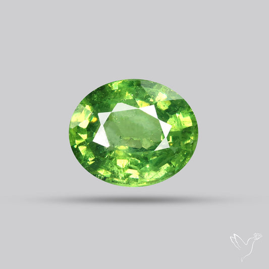 Rare Demantoid Garnet Vivid Green from Russia Unheated