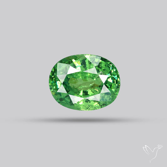 Rare Demantoid Garnet Vivid Green from Russia Unheated