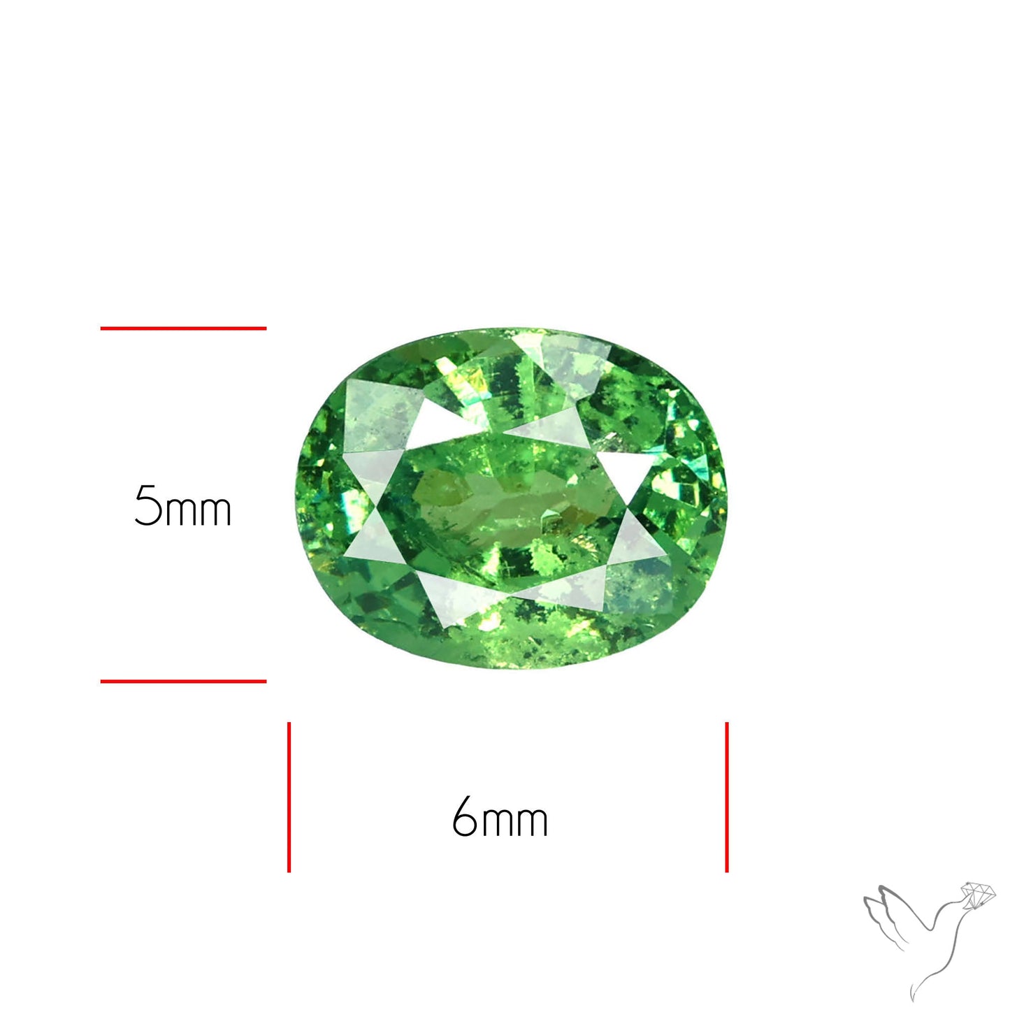 Rare Demantoid Garnet Vivid Green from Russia Unheated