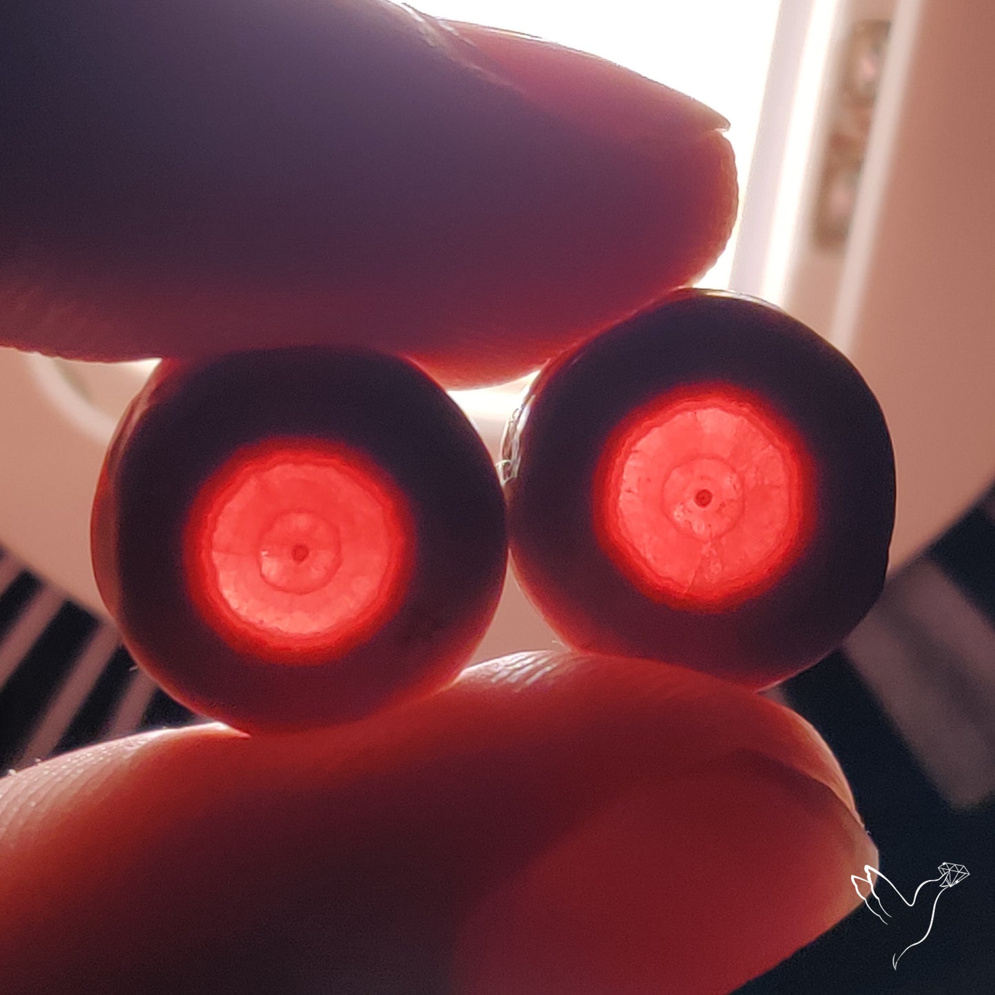 Rhodochrosite Stalactite Pair