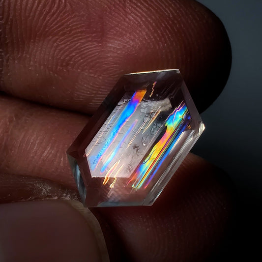 Rare Malawi Moonstone Faceted Portrait Cut AAA