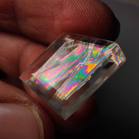 Rare Malawi Moonstone Faceted Portrait Cut AAA