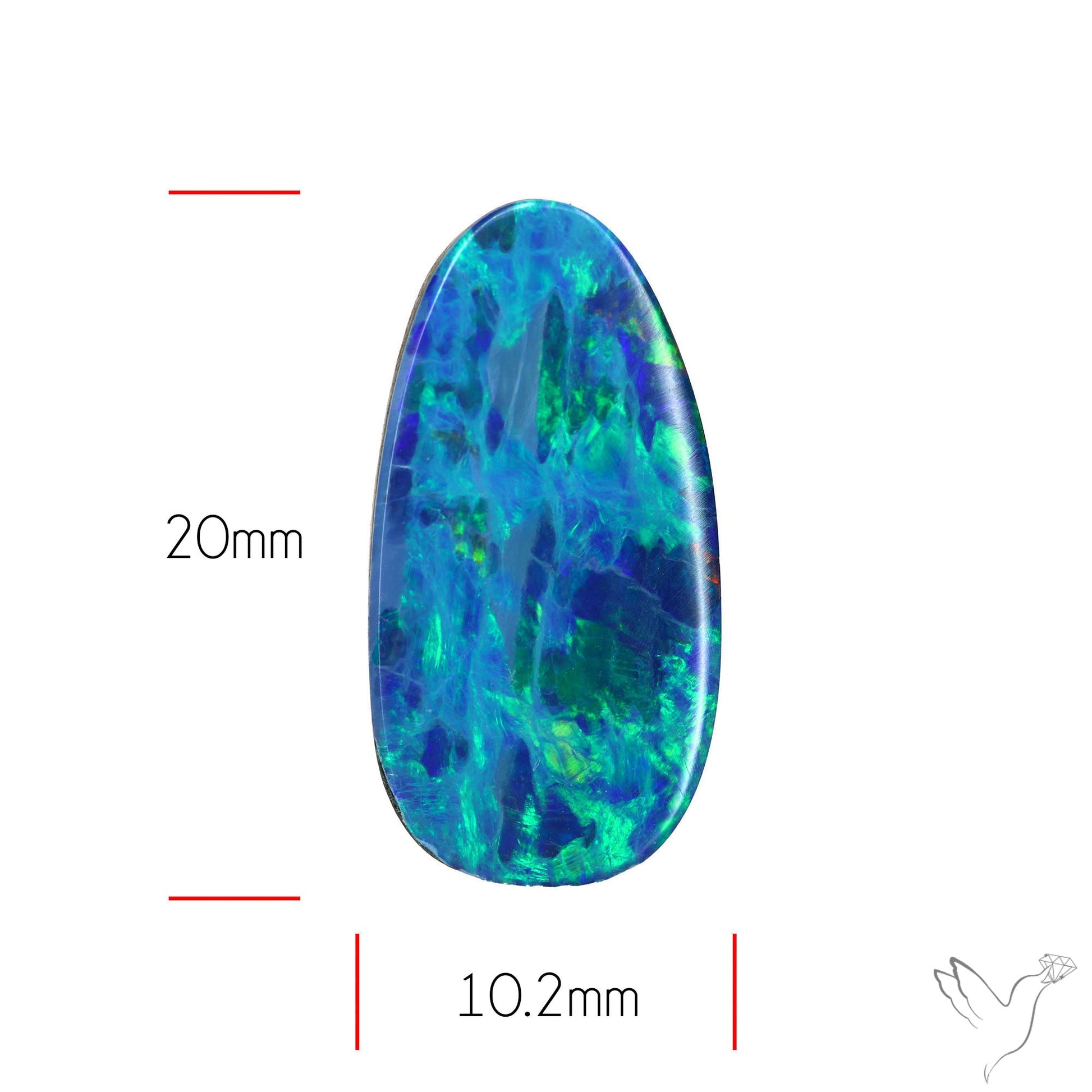 Australian Lightening Ridge Opal (Backed)