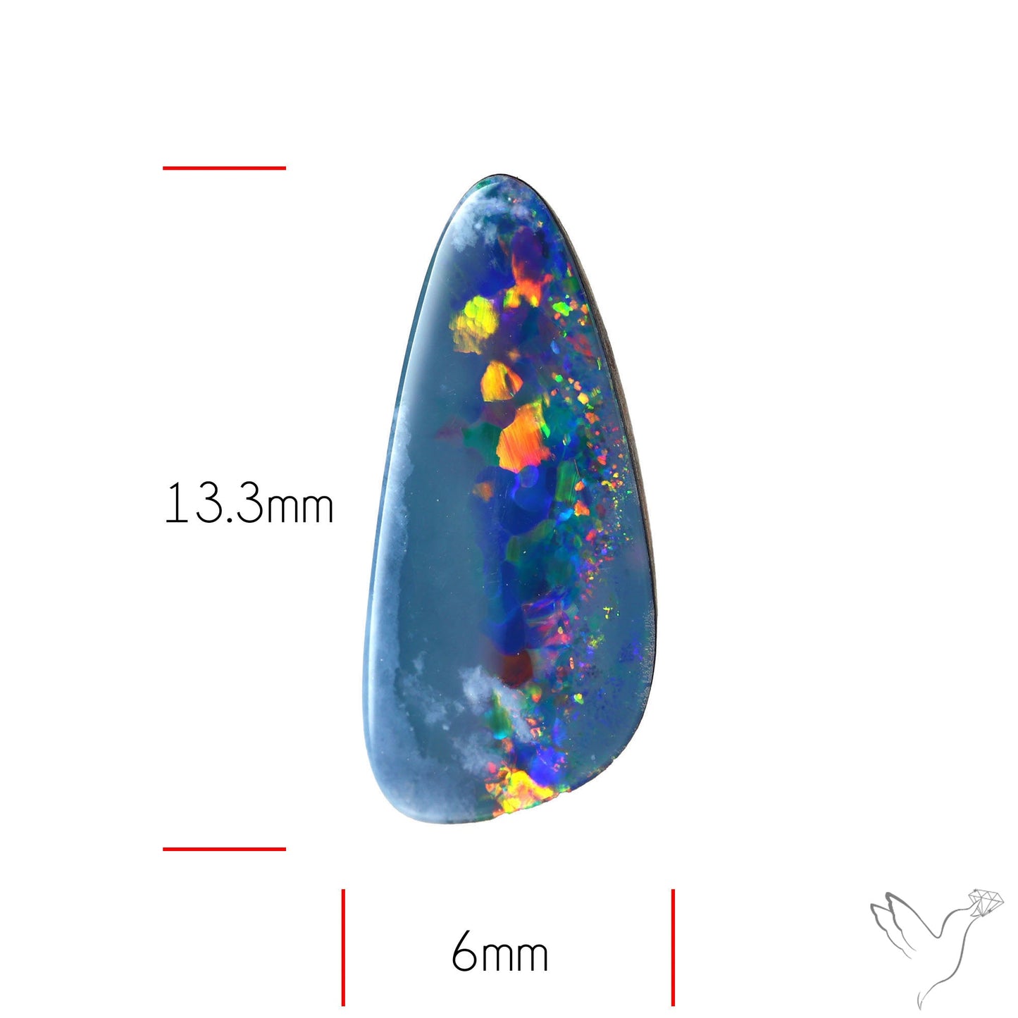 Australian Lightening Ridge Opal (Backed)