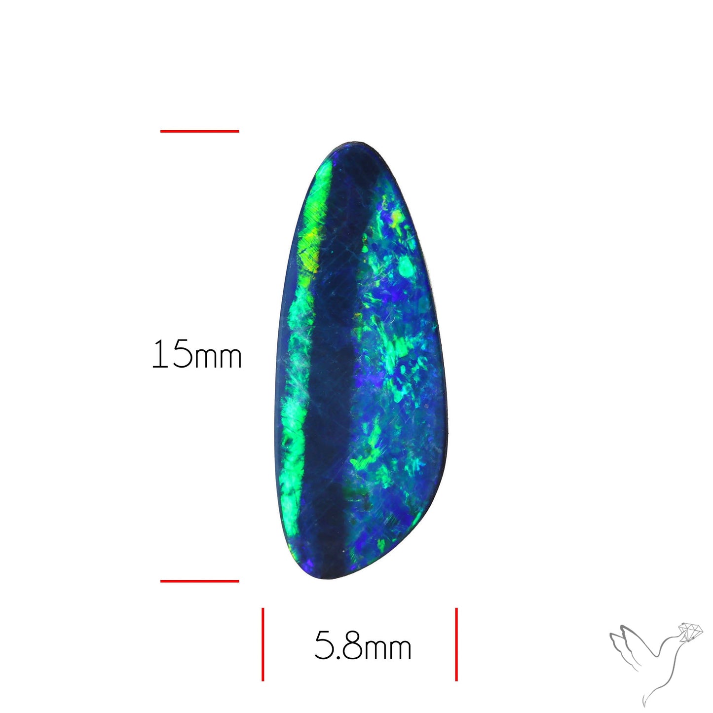 Australian Lightening Ridge Opal (Backed)
