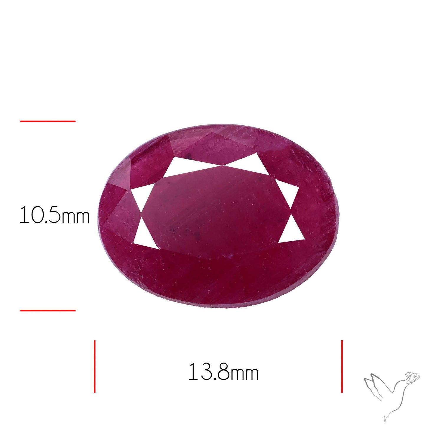 Faceted Natural Indian Ruby