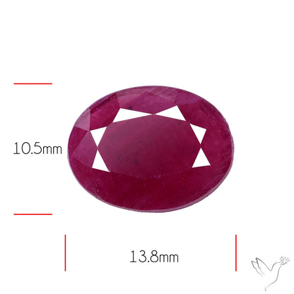 Faceted Natural Indian Ruby