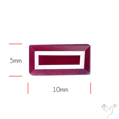 Faceted Natural Indian Ruby
