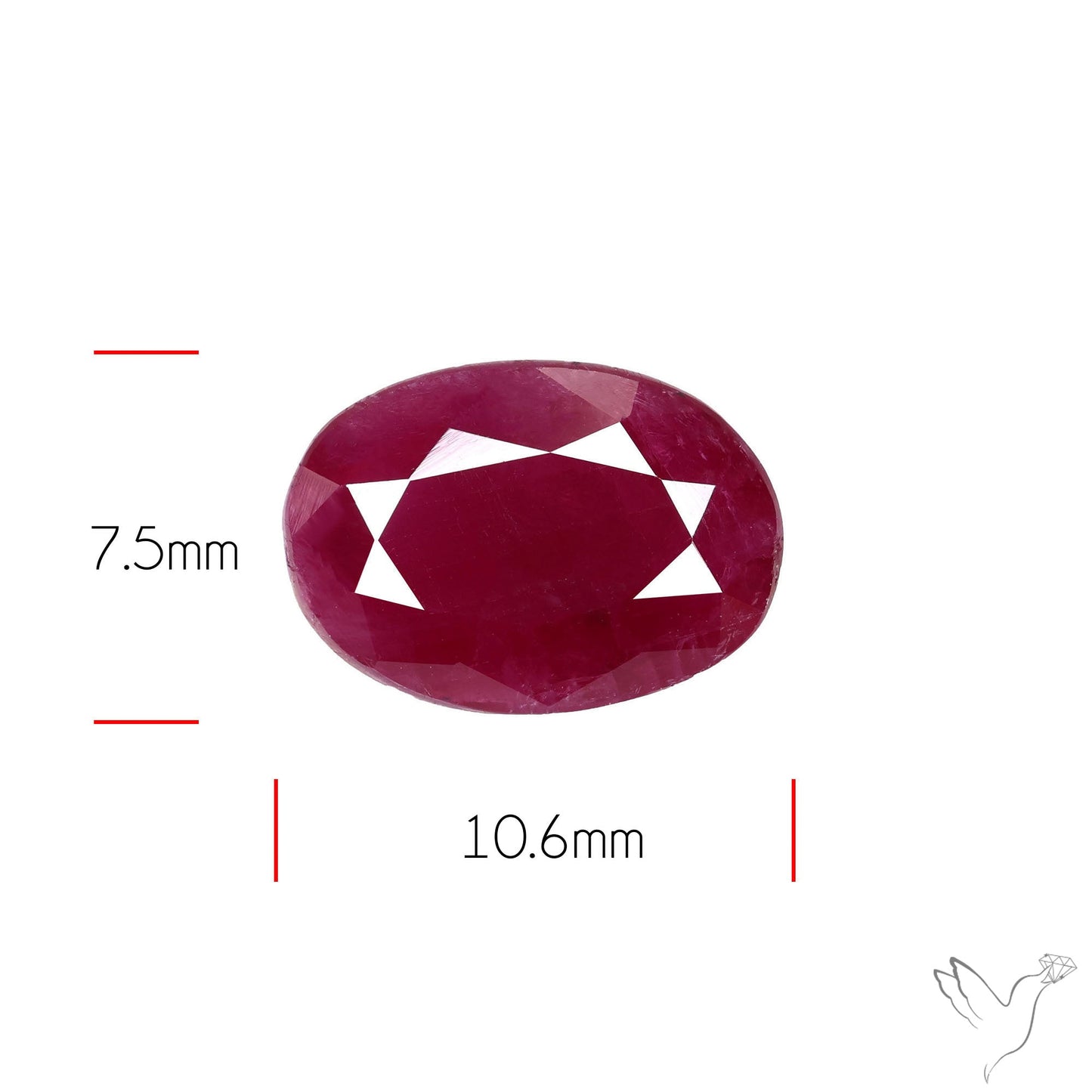 Faceted Natural Indian Ruby