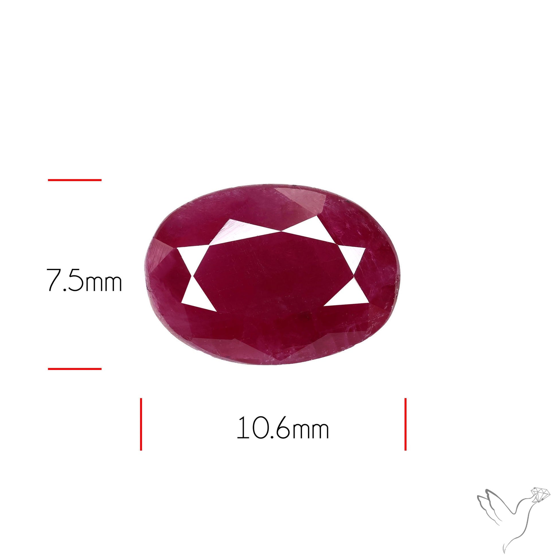Faceted Natural Indian Ruby