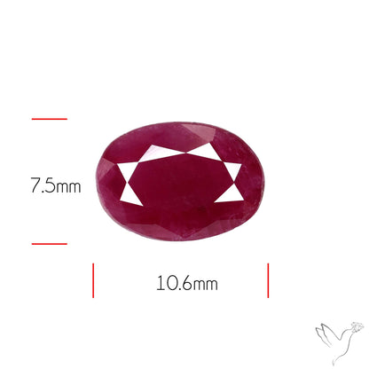 Faceted Natural Indian Ruby