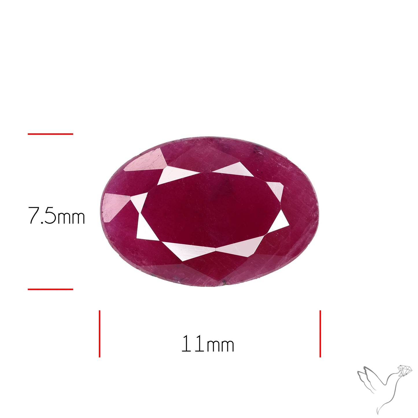 Faceted Natural Indian Ruby