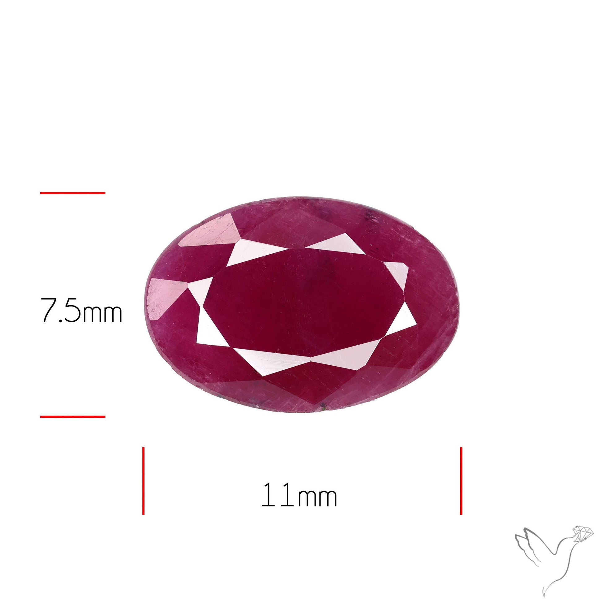Faceted Natural Indian Ruby