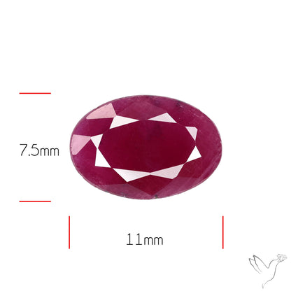 Faceted Natural Indian Ruby