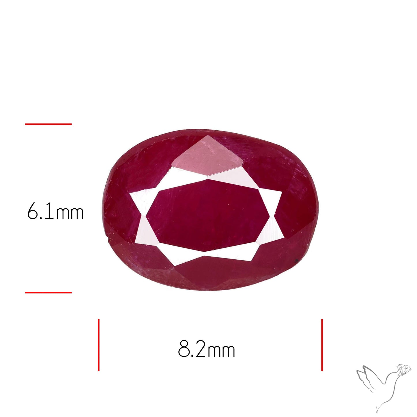 Faceted Natural Indian Ruby
