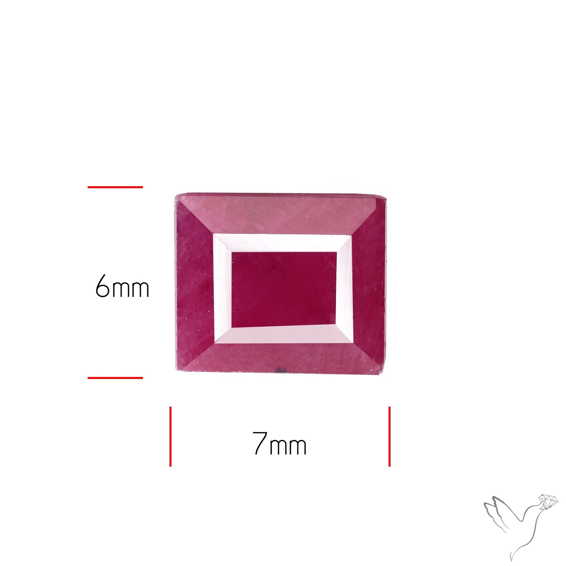 Faceted Natural Indian Ruby