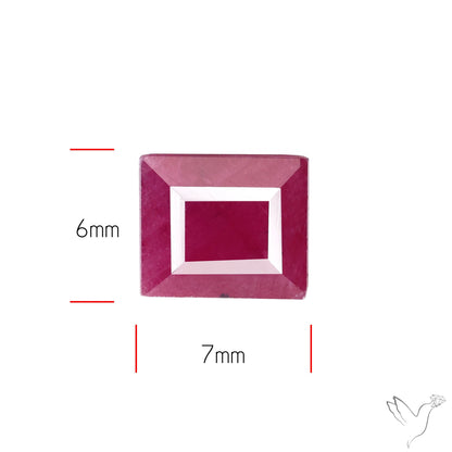Faceted Natural Indian Ruby