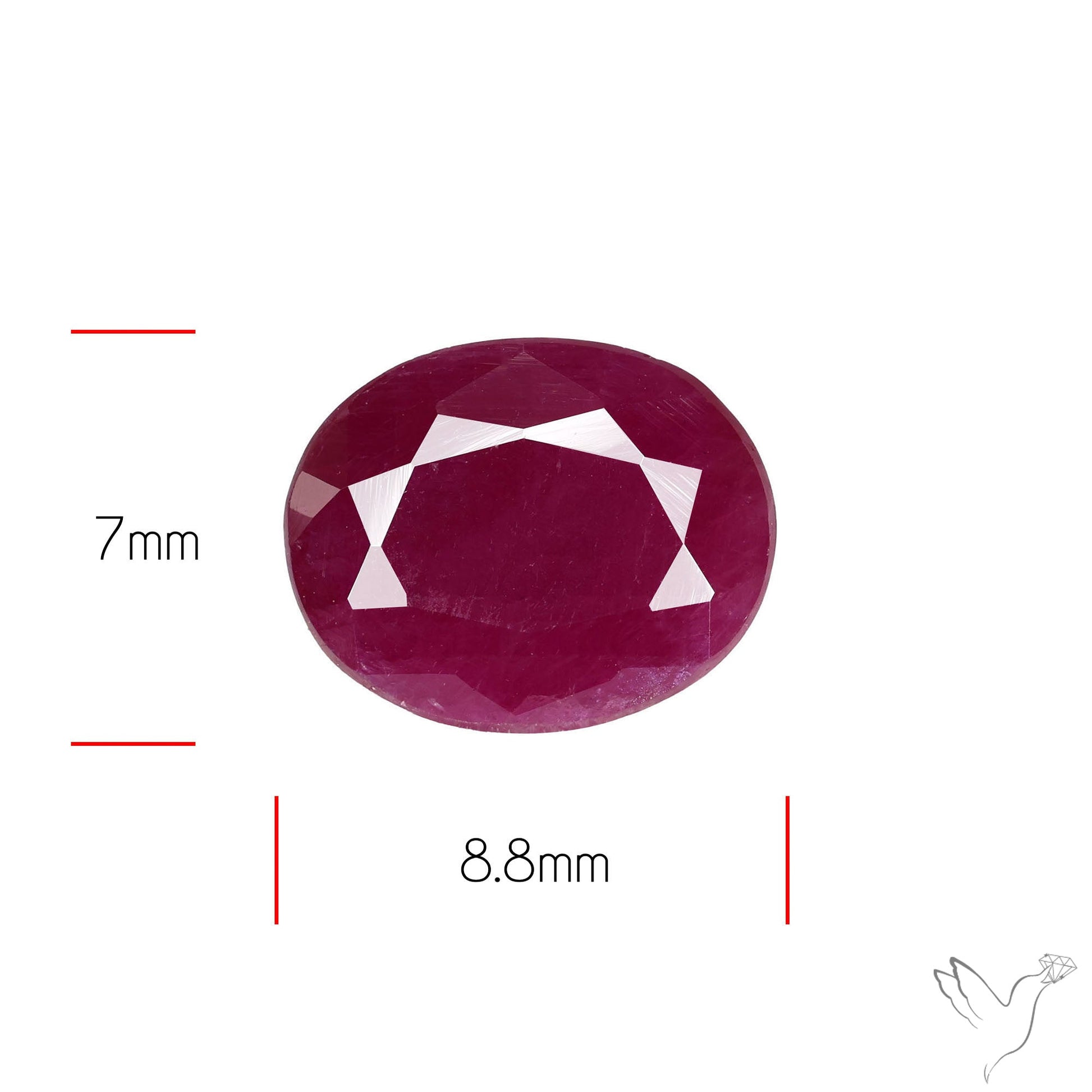 Faceted Natural Indian Ruby