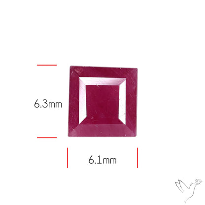 Faceted Natural Indian Ruby