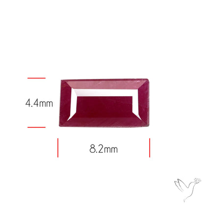 Faceted Natural Indian Ruby