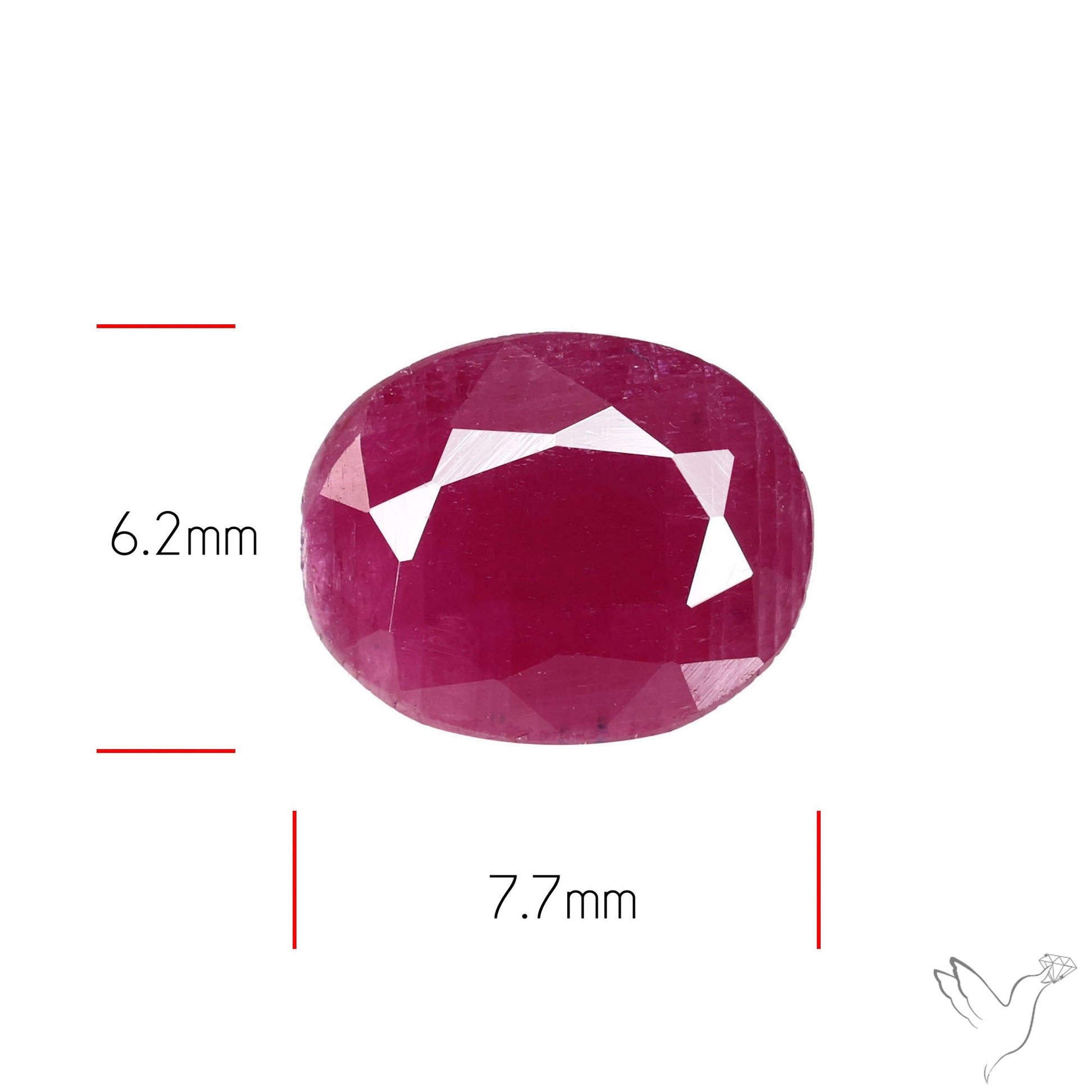 Faceted Natural Indian Ruby