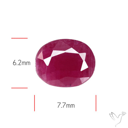 Faceted Natural Indian Ruby