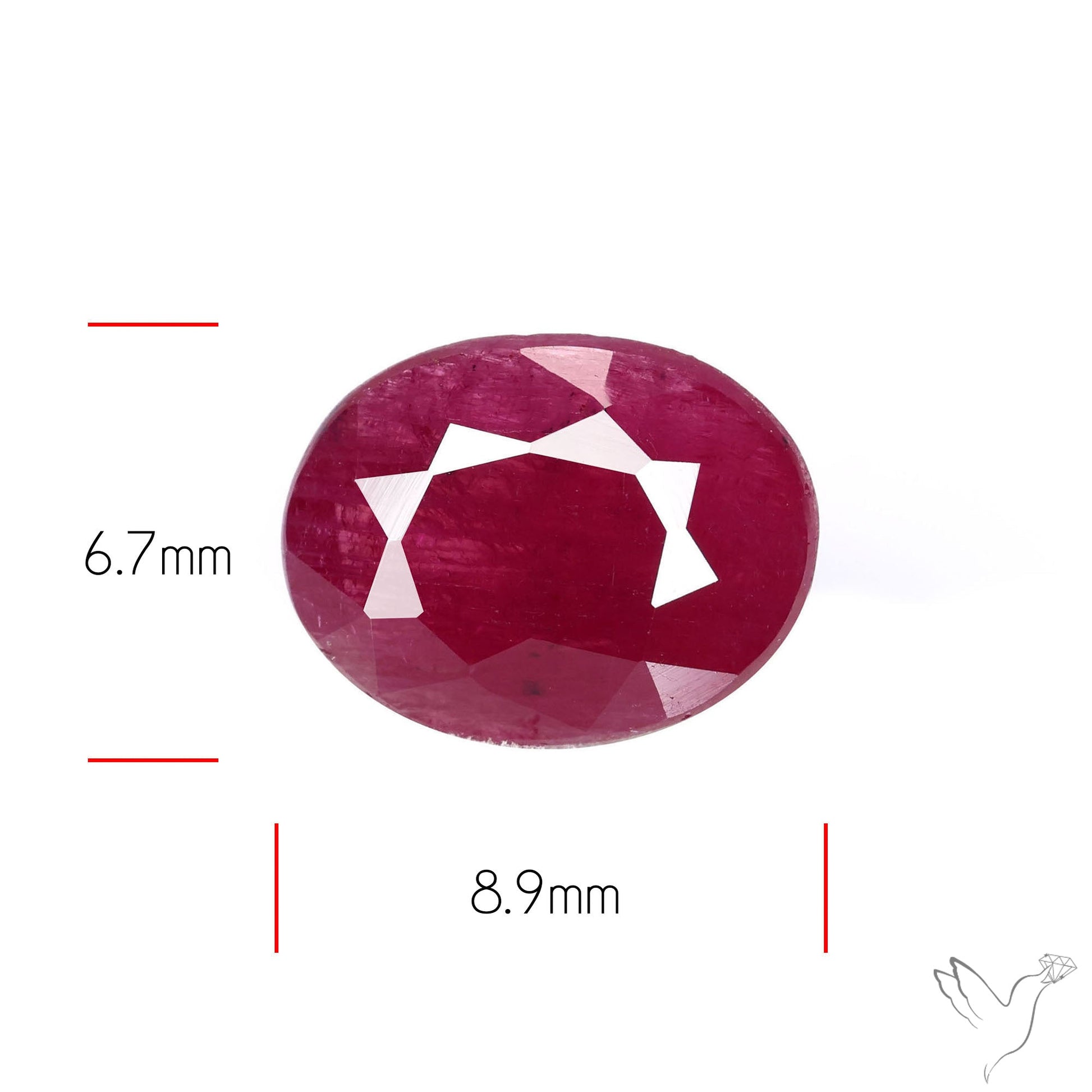 Faceted Natural Indian Ruby
